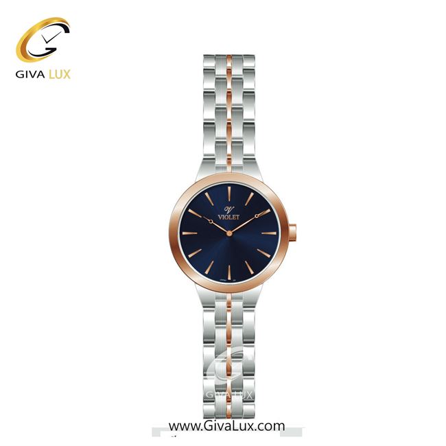 ساعت مچی اورجینال زنانه ویولت VIOLET نقره ای-رزگلد | نقره ای-رزگلد| سرمه ای| کد رفرنس 0598/2